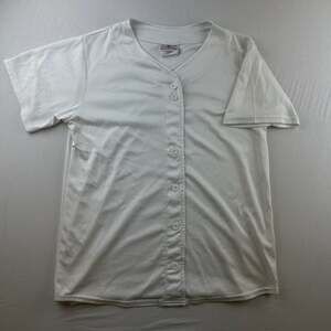 Teamwork Athletic Apparel Baseball Jersey White Mesh Button Down